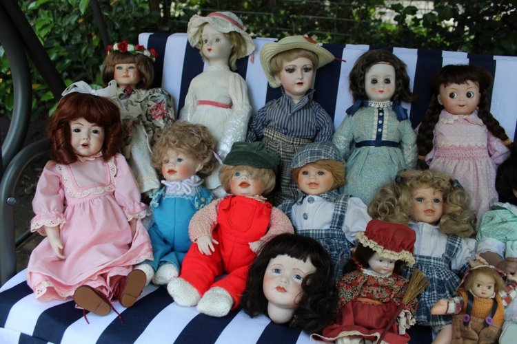 Большая коллекция Винтажных реплик с антикварных кукол (фото 2)