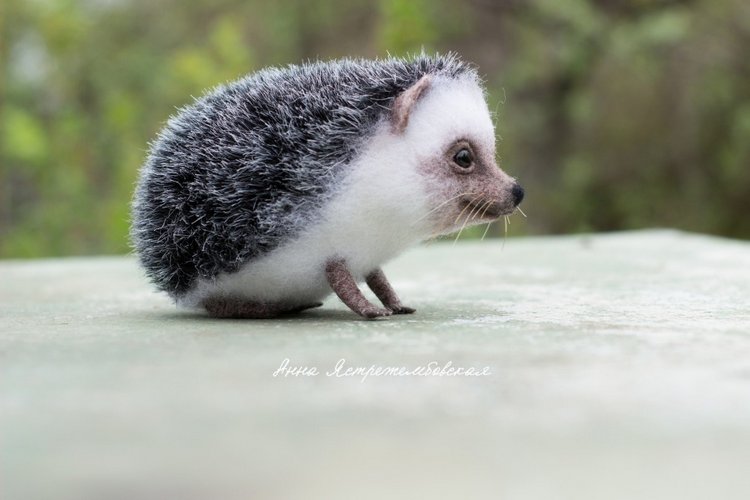 Ёжинька — Валяные игрушки из шерсти: сухое валяние (фото 7)