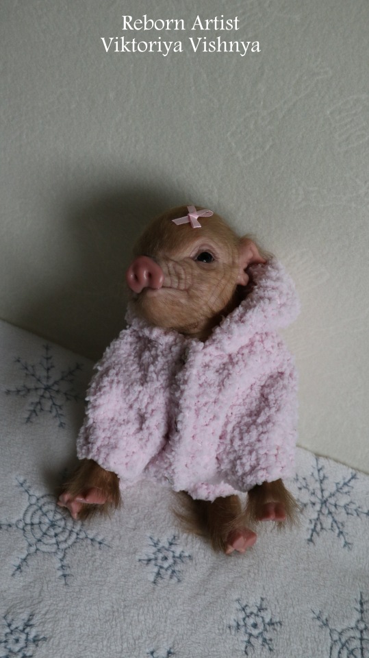 Поросенок Мила... куколка реборн Виктории Вишни (фото 10)