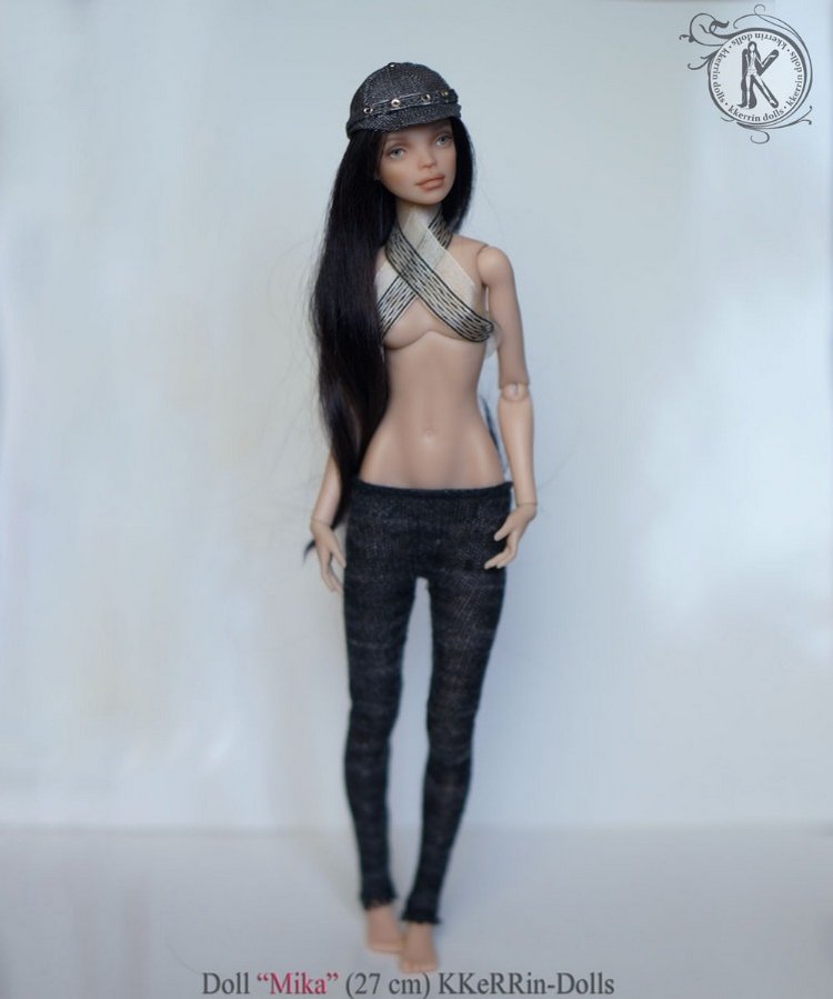 Шарнирная авторская кукла "Мика" (27см, сменные глазки, ПУ), от KKeRRin-Dolls (фото 6)