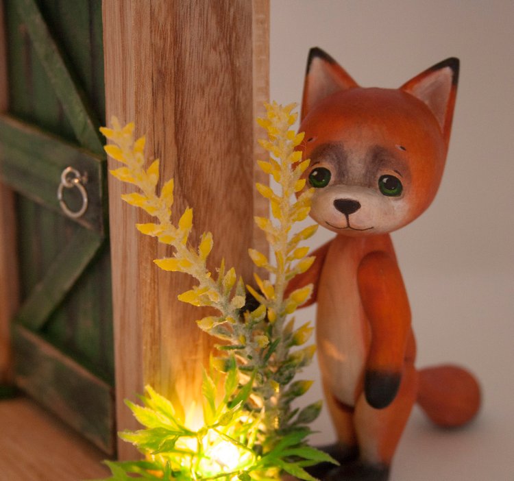Лисенок и дверь в лето — Авторские игрушки из дерева: резьба (фото 10)