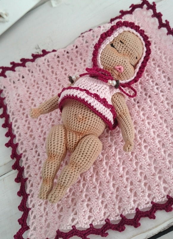 Младенец крючком — Авторские вязаные куклы: интерьерные (фото 2)