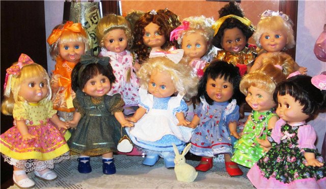 Мои очаровательные малышки бэби фейсики. Galoob Baby Face doll