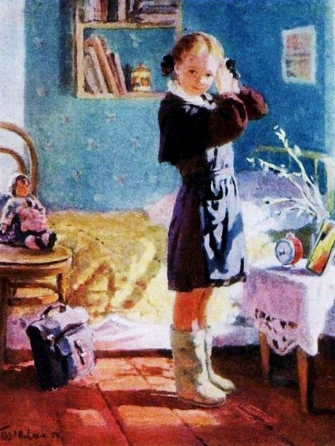 Лиля и Пиппа идут в школу