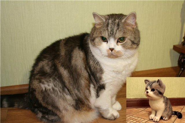 Котик Дени. Авторская игрушка Анны Ястрежембовской (фото 5)