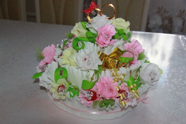 Тортик из конфет — Как сделать аксессуары для кукол: сумки (фото 8)