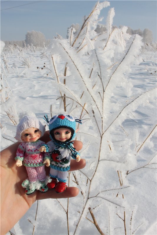 Зимняя прогулка моих крошек! Реалпуки Pupu и реалпуки Сосо