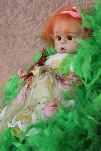 Чудо в перьях, кукла-реборн Элины Кудрявцевой