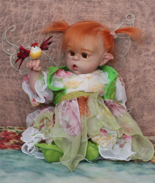 Чудо в перьях, кукла-реборн Элины Кудрявцевой