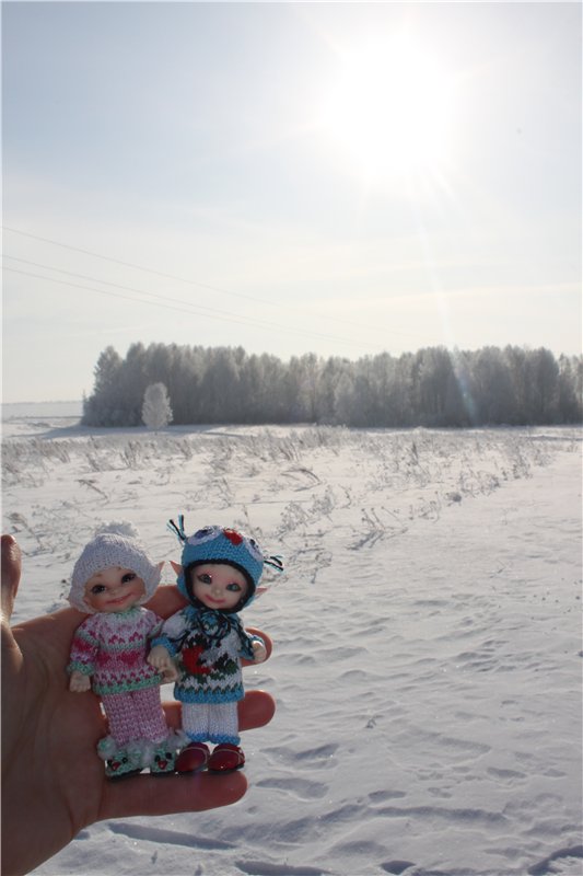 Зимняя прогулка моих крошек! Реалпуки Pupu и реалпуки Сосо