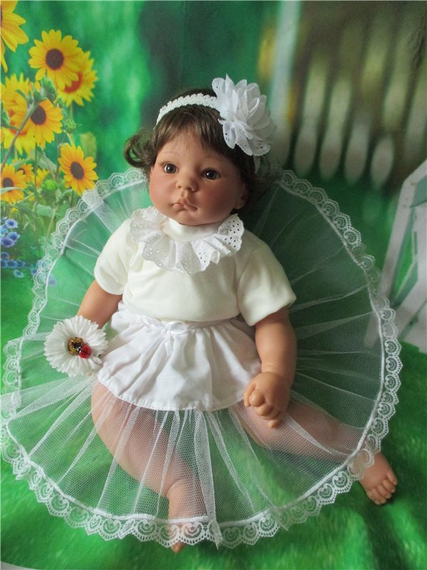 «Бутончик чайной розы»- моя новая работа ( для малышек Lee Middleton ,реборн и всеx подобныx малышек-очаровашек) (фото 4)