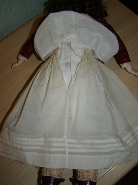 Антикварная карманная кукла Bähr & Pröschild на французском модном теле