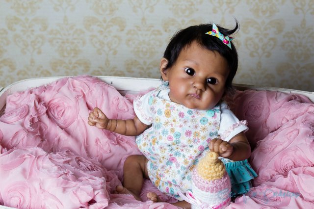 Этническая крошечка реборн, прототип PIXIE скульптора Bonnie Brown