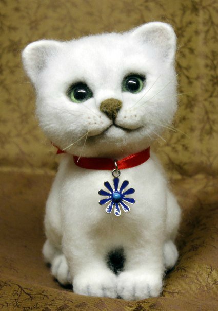 Котики моей сестры. Игрушки валянием из шерсти (фото 2)