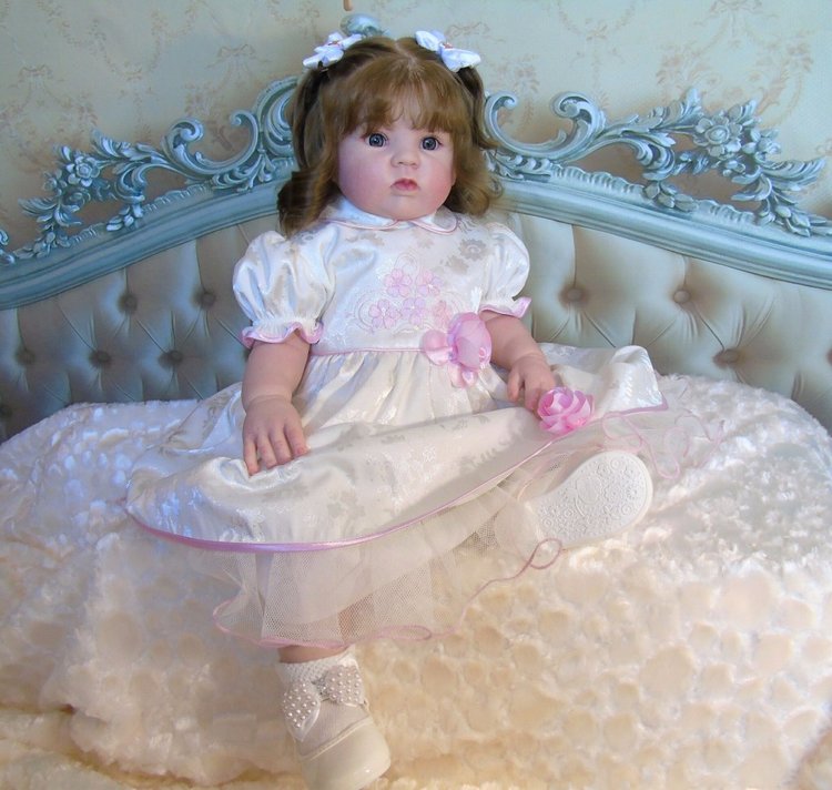 Милая девочка Гулечка — Обучение реборнингу: роспись (фото 5)