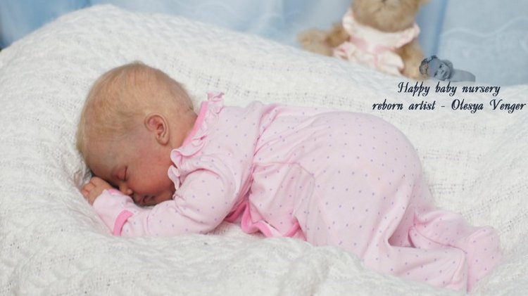 Наша Лиечка устала, сладко сладко задремала. Кукла реборн Олеси Венгер