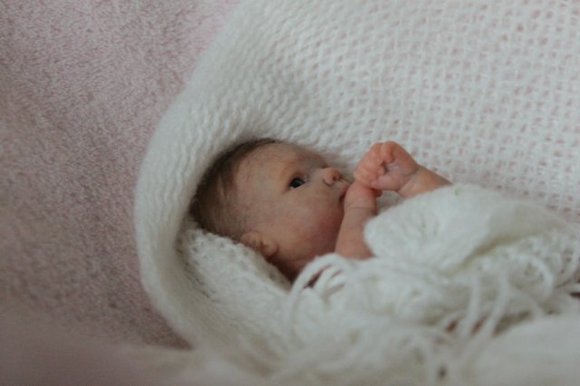 Мини зайка... Куколка реборн Вишни Виктории (фото 4)