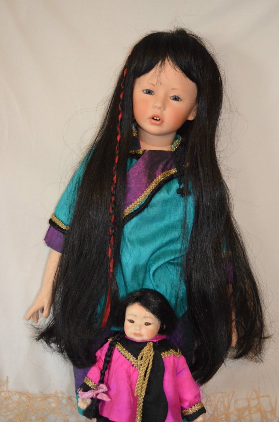 Образ "леди Равен" в куклах. Фарфоровая кукла - японочка RAVEN от Donna RuBert