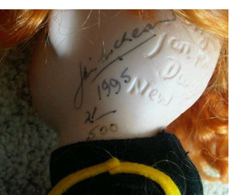 Фарфоровая кукла Zinnia автора Jan MClean, коллекция Flower Heart Collection