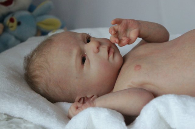 Белокурый ангел Саввушка! Куколка реборн Виктории Вишни (фото 6)