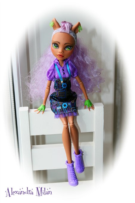 Клодин вульф МАСКАРАД OOAK. Кукла Монстер Хай (фото 4)