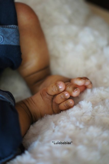 Афро-реборненочек истинный мальчишка Асриель Asriel прототип Беаты Вежбицки, Польша (фото 3)