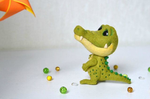 Крокодильчик Стив. Игрушка валянием своими руками (фото 4)