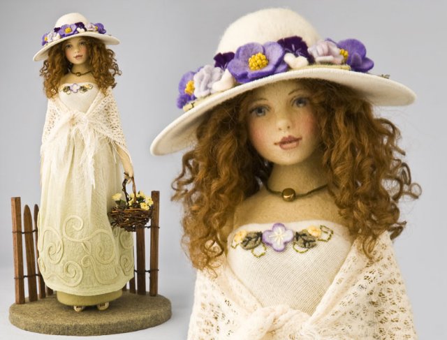 Валянные куклы из шерсти Мэгги Яконо, Maggie Iacono dolls