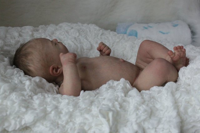 Спящий малышок Жульенчик. Куколка реборн Вишни Виктории