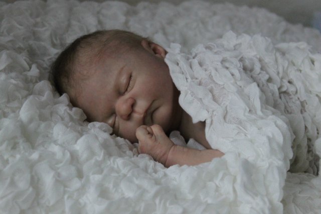 Спящий малышок Жульенчик. Куколка реборн Вишни Виктории