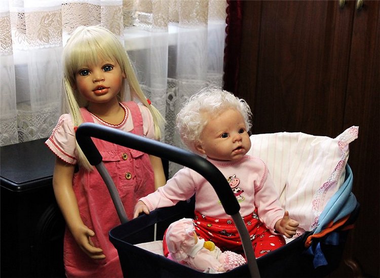 Сестрички - кукла реборн Криста и куколка Susan Lippl