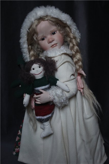Фарфоровая кукла-снегурочка Офелия (Ophelia) от Ruth Treffeisen. Просто наступила зима