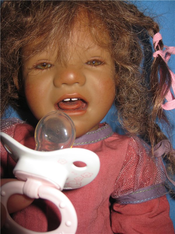 Кто подскажет, как ребенка успокоить? Коллекционная кукла Inke A.Himstedt