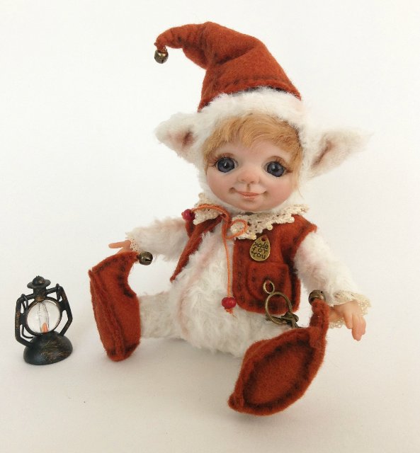 Рождественские эльфики. Авторские куклы тедди долл Анны Добряковой (фото 10)