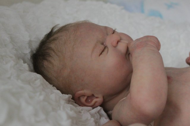 Спящий малышок Жульенчик. Куколка реборн Вишни Виктории