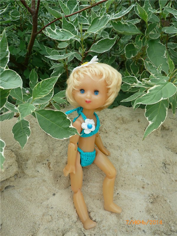 Бабушкина помощница. Винтажная шарнирная куколка Светочка (фото 8)