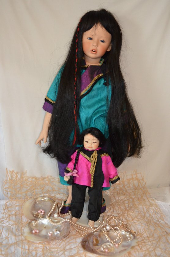 Образ "леди Равен" в куклах. Фарфоровая кукла - японочка RAVEN от Donna RuBert