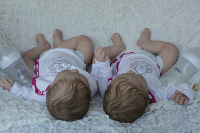 Одинаковые дочки... Куколки реборн Виктории Вишни