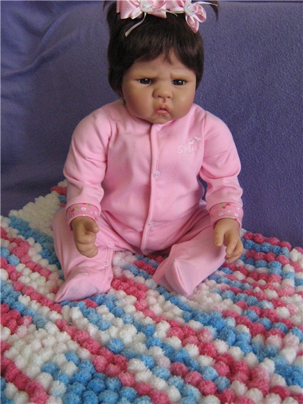 Пледик "помпончик" и куколки (фото 7)