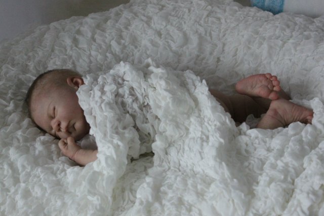 Спящий малышок Жульенчик. Куколка реборн Вишни Виктории