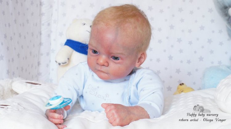Златовласый малыш с глазами цвета незабудок. Мой Максюша, кукла реборн Олеси Венгер (фото 6)