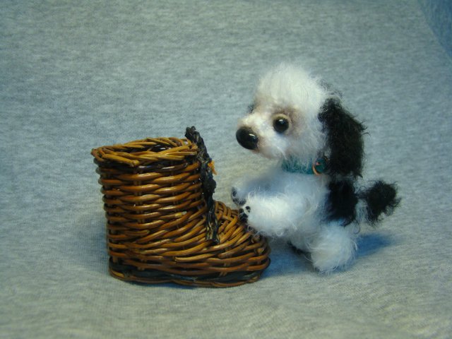 Пёса моя песа, лапа моя лапа.. Авторская игрушка валянием Ольги Чернухо (фото 6)