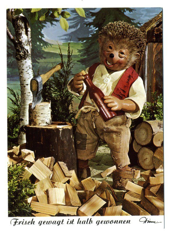 Открытки с куклами-ёжиками (фото 7)