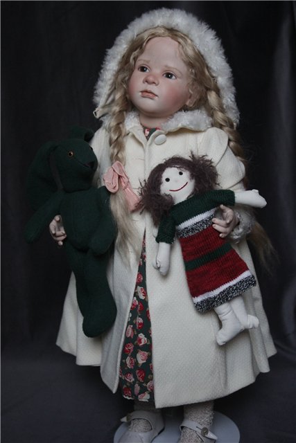 Фарфоровая кукла-снегурочка Офелия (Ophelia) от Ruth Treffeisen. Просто наступила зима