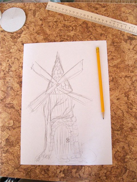 Старая мельница и колодец (мастер-класс от Таниты) (фото 2)