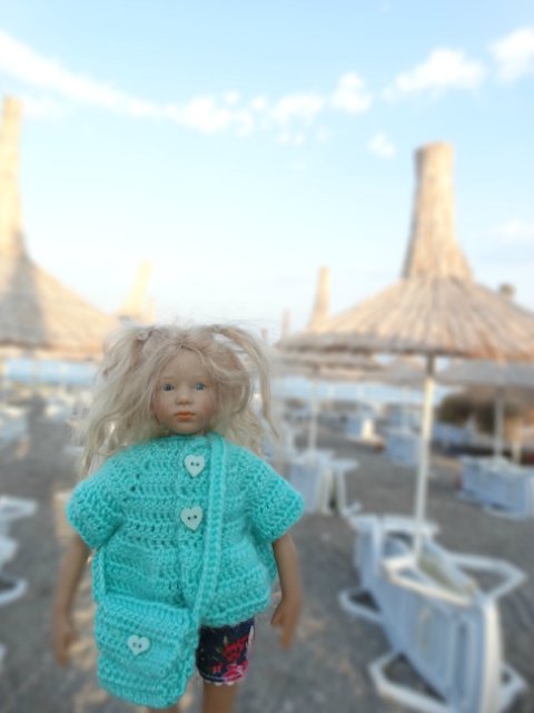 Бирюзовые зерисовки — Куклы Annette Himstedt (Аннетт Химстедт): коллекционные