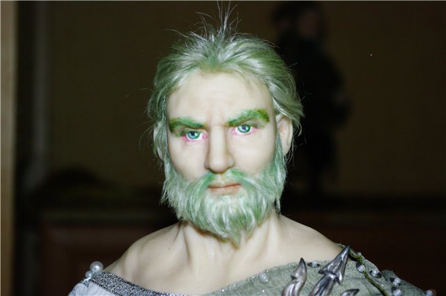 Посейдон и Добрый Гном. Авторские куклы из фимо (фото 8)