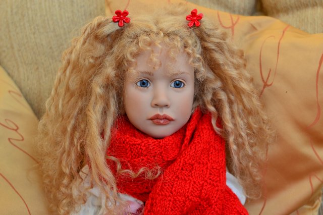 Платье в горошек. Коллекционная кукла Zwergnase, Eugenia