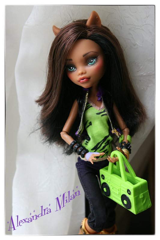 Клодин Вульф, кукла Монстер Хай, OOAK (фото 8)