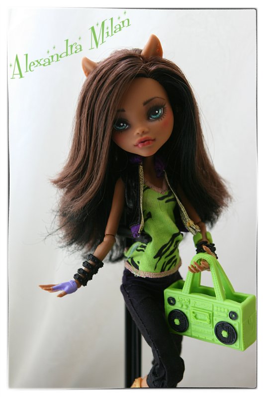 Клодин Вульф, кукла Монстер Хай, OOAK (фото 7)